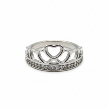 Anel Coroa de Corações